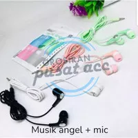 HEADSET MACARON MUSIC ANGEL HANDSFREE EARPHONE MUSIK ANGEL MACARON