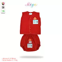 MIYO 1 Pc Setelan Baju Kutung Celana Pop Bayi Newborn 0-6 Bulan Merah