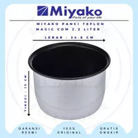 Miyako Panci Teflon Magic Com Miyako 2.2 Liter Original New