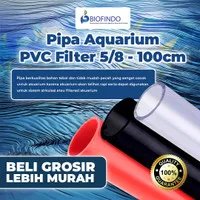 Pipa Aquarium Hitam dan Merah Filter PVC 5/8 -100cm