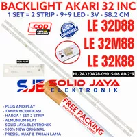 BACKLIGHT TV LED AKARI 32 INC LE32D88 LE32M88 32K88 32M LAMPU BL 9K 3V