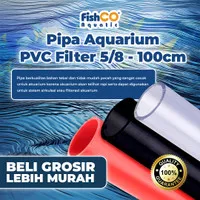 Pipa Aquarium Hitam Merah Filter PVC 5/8 -100cm