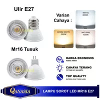 Lampu Halogen LED Sorot 3/5/7 Watt Spotlight 3W 5W 7W Fitting E27 MR16