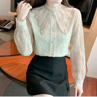 Blouse Rianna Lace Floral Wanita 2887# Import