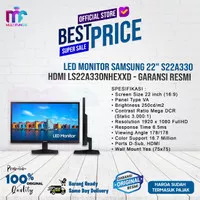 LED Monitor Samsung 22" S22A330 HDMI LS22A330NHEXXD - Garansi Resmi