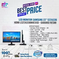 LED Monitor Samsung 22" S22A336 HDMI LS22A336NHEXXD - Garansi Resmi