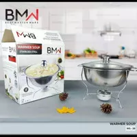 PRASMANAN BULAT WARMER STOVE STAINLESS 28 CM / TEMPAT WADAH SOP