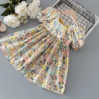 DRESS IMPORT ANAK BALITA FLOWER RAINY BAJU GAUN PESTA ANAK FLORAL