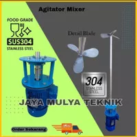 Agitator Mixer kimia SS304 0,7kw 1hp 3phase 4 pole