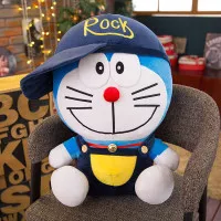 Boneka Doraemon Topi Rock Baju Kodok Jumbo Besar Lucu Murah SNI 30 Cm