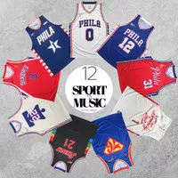 12 SPORT - Jersey Basket NBA Philadelphia 76ers Import Replica Print