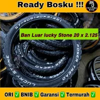 Ban Luar Sepeda BMX 20x2.125 / 20x2125 Lucky Stone Hitam HHP