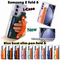 Case Samsung Z Fold 5 Support Slot S Pen Fold5 5G Casing Grip&Card ext