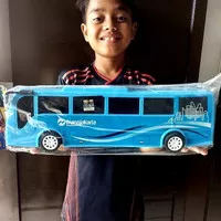 Mainan Bus Transjakarta Besar - Mobil Bis Busway Tarik Anak Edukatif