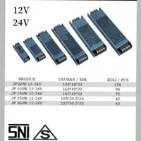 Travo Slim / Adaptor / Power Supply jaring 12V - 24V 5A 60W 100W 150W