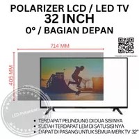 PLASTIK POLARIZER LCD LED TV 32 INCH 0 DERJAD POLARIS 32INC LUAR 32IN