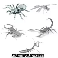 3d metal puzzle diy miniatur serangga