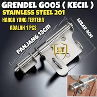 GRENDEL/SLOT PINTU STAINLESS SOLID SUS 201 8CMX13CM