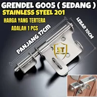 GRENDEL/SLOT PINTU STAINLESS SOLID SUS 201 10CMX17CM