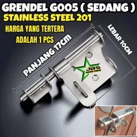 GRENDEL/SLOT PINTU STAINLESS SOLID SUS 201 10CMX17CM