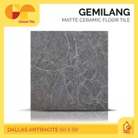 KERAMIK GEMILANG 50 X 50 DALLAS ANTRACITE / KERAMIK LANTAI MATTE KASAR