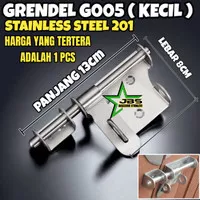 GRENDEL/SLOT PINTU STAINLESS SOLID SUS 201 8CMX13CM