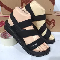 sepatu sandal wanita Omiles friska original hitam sandal gunung