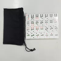 Domino kartu gapleh gaple mahjong batu tebal 1,5 cm free tas