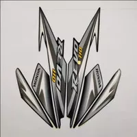 stiker striping honda revo 110 absolute 2010 hitam lis silver original