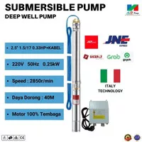 POMPA SUBMERSIBLE 2.5 INCH 1.5/17 - 0.33HP + KABEL 20 METER - ANH PUMP