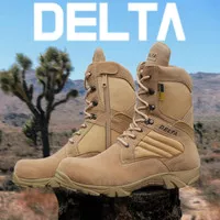 SEPATU BOOT UJUNG BESI PRIA DELTA CORDURA GURUN BOOTS SEFTY PDL POL PP