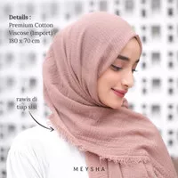 Bella Square Hijab kerudung premium pastel 100% cotton Crinkle Shawl