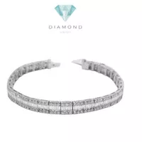 Emerald baguette tennis diamond bracelet 18k-Diamond Jewelry