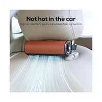 USB Car Seat Cooler Neck Fan Mini Air Cooling 3 Speed Headrest All Car