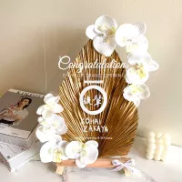 (1 HARI JADI) PALMY - Akrilik papan bunga mini ucapan congratulation
