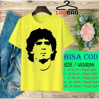 KAOS LOEGAN PRINT TEE SHIRT MARADONA SEPAK BOLA BISA COD SIZE JUMBO RE