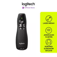 Logitech R400 Remote Pointer Presentasi Wireless Laser Merah