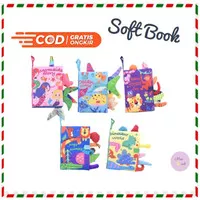 Buku Bayi Soft Books, buku kain bergambar lucu, mainan bayi, ready!