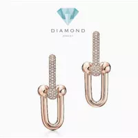 Hardware earring Dainty 18k Gold -Diamond Jewelry
