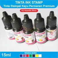 Tinta Stempel Permanen Ink Stamp Isi 15ml | Tinta Stempel Plastik 