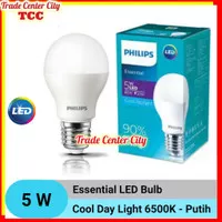 PHILIPS LAMPU LED 5 WATT 5 W 5W ESSENTIAL LAMPU PHILIP 5 W BULB PUTIH