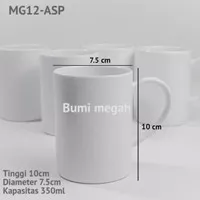 Mug keramik polos 350ml MG12-ASP/MUG-AP ( 6pcs ) by indo keramik