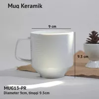 Mug putih / Mug keramik polos 9cm MUG13-PR 1 PCS by Indo keramik