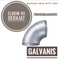 Elbow SCH 40 1-1/4 inch Galvanis (45 derajat) ; Galvanized ; CS