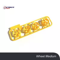 Velg Tamiya 95087 Original Velg 5 Spoke Wheel Set Medium Velg Yellow