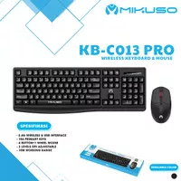 Keyboard Set Mouse WIRELESS 2.4G MIKUSO KB-C013 Pro Keyboard Mouse Set