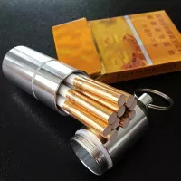 Tabung Bungkus Tempat Kotak Rokok Mild Filter Cylinder Stainless Steel