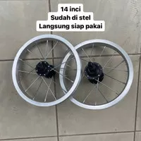 Wheelset Velg Sepeda 14 Inch BMX Alloy Rims