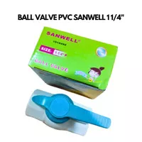 Ballvalve Ball Valve Ballvalep Stop Kran 1 1/4 inch PVC Polos SANWELL