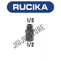 SAMBUNGAN PIPA PVC SDL AW 1/2 SOCK DRAT LUAR AW 1/2 INCH RUCIKA VALVE